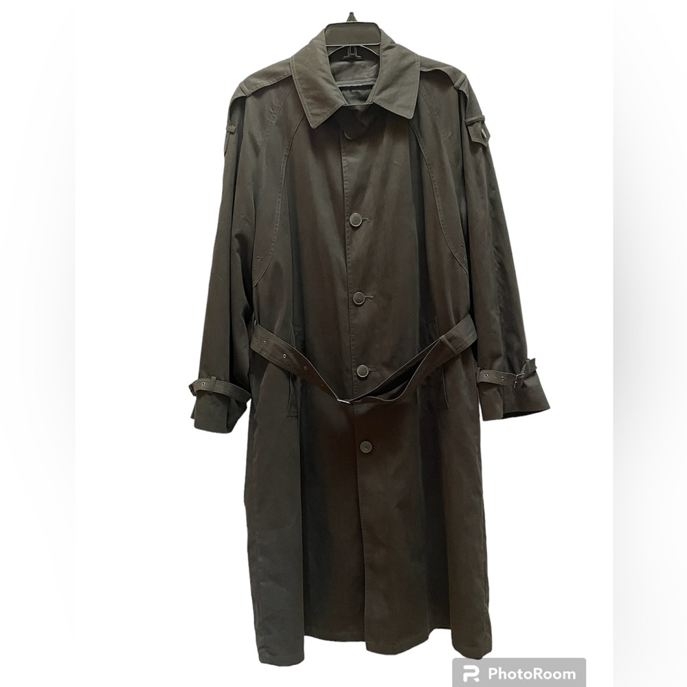 DiBenedetto Lined Overcoat Cotton/Poly Shell Black Size 38R Trenchcoat